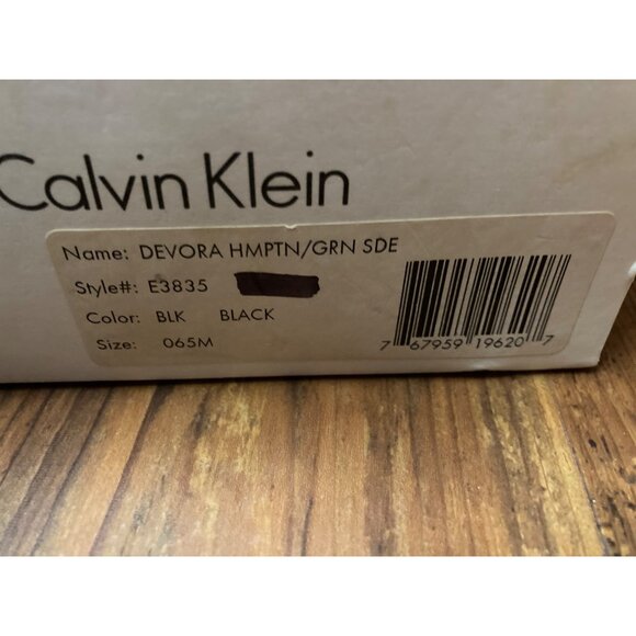 Calvin Klein Black Suede Women's Platform Sandals Size 6.5M New In Box - Picture 5 of 6